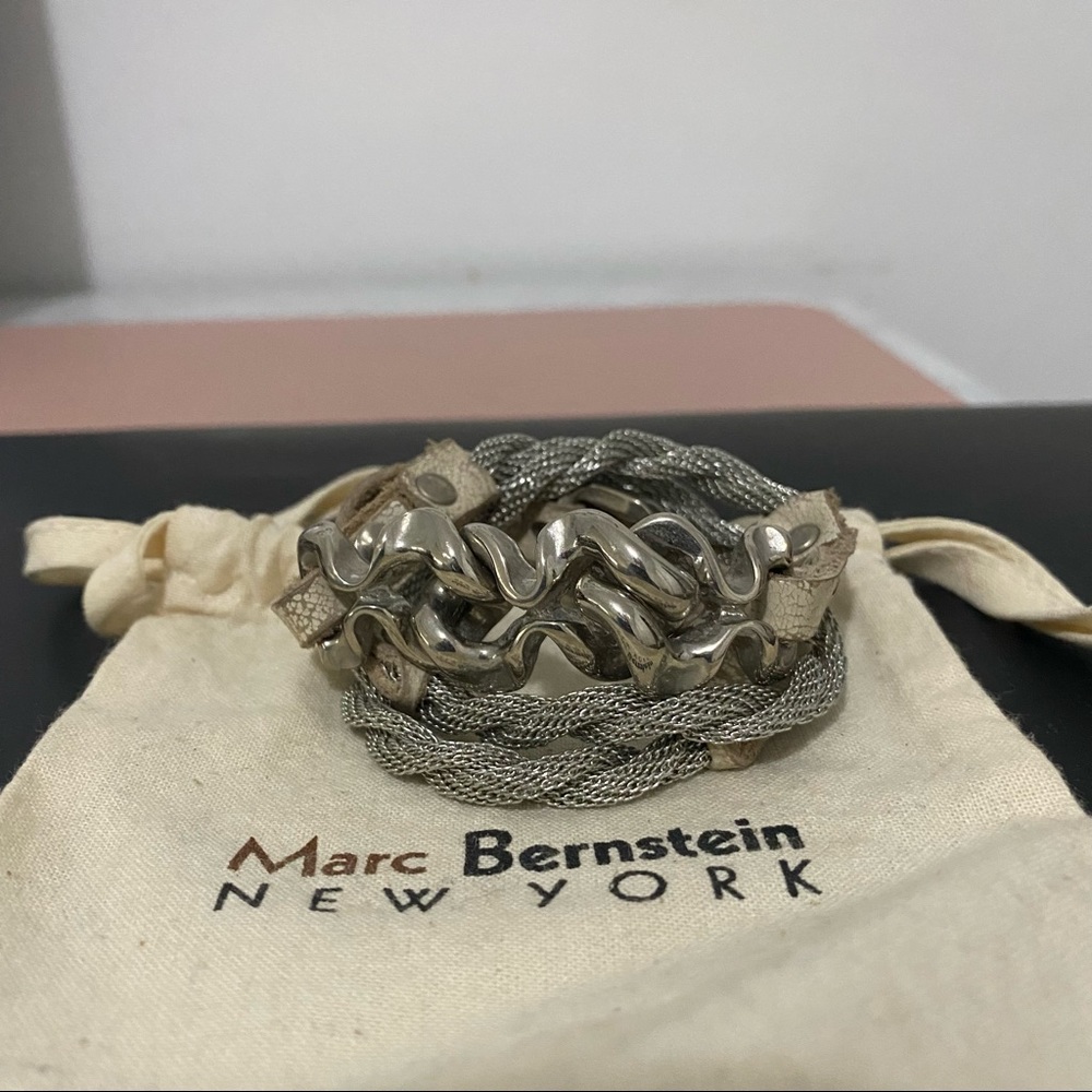Marc Bernstein triple wrap bracelet with chain detail